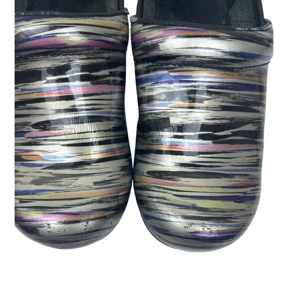 Dansko Women's Metallic Striped Multicolor Patent Clogs Size 36  U.S.- 5.5 / 6 - Picture 9 of 9